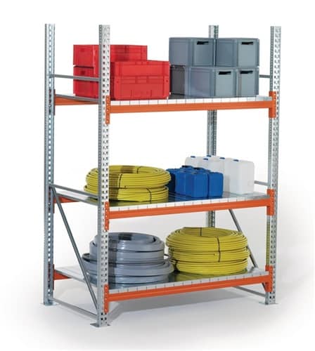 META Schwerlastregal H2200xB2700xT1100mm Grundregal verz. silber