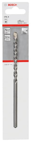 BOSCH Betonbohrer CYL-3, 6 x 90 x 150 mm, d 5,5 mm, 1er-Pack