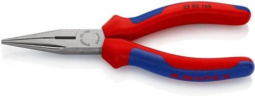 KNIPEX Flachrundzange L.160mm flach/rund ger.pol.Comfort-Griff KNIPEX