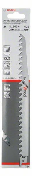 BOSCH Säbelsägeblatt S 1542 K, Top for Wood, 2er-Pack