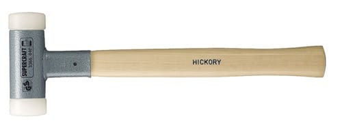 Schonhammer SUPERCRAFT Hickory rückschlagfrei hart Nylon weiß HALDER