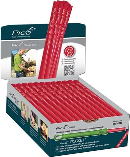 Zimmermannsbleistift Pica Classic 540 2H ungespitzt PICA