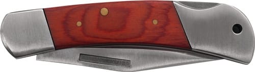 NOW Industrietaschenmesser Gesamt-L.100mm Klingen-L.80mm Redwood-Griff