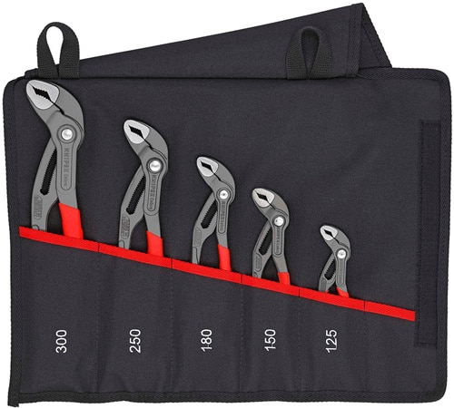 KNIPEX Zangensatz Cobra®-Set Inh.5-tlg.grau atram.Rolltasche KNIPEX