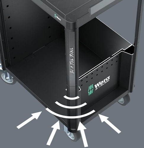 WERA Werkstattwagen 9700 Tool Rebel B785xT709xH1020mm 1000kg 7 Schubl.78-tlg.WERA