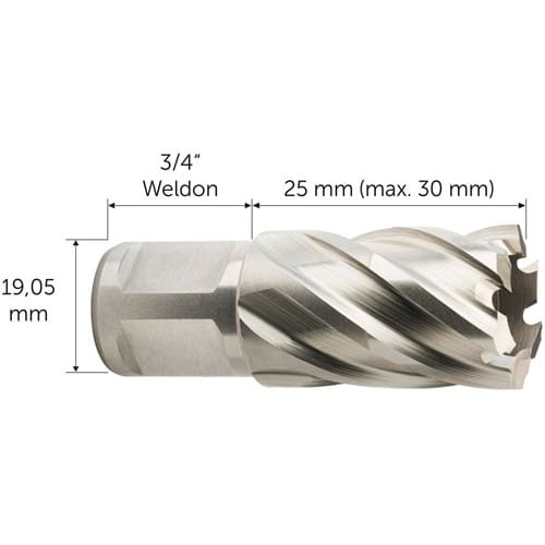 FEIN Kernbohrer NOVA 25 D.15mm HSS Schnitt-T.25mm Weldon FEIN