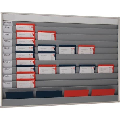 EICHNER Planungstafel H1282xB1580xT78mm 10 Schienen grau