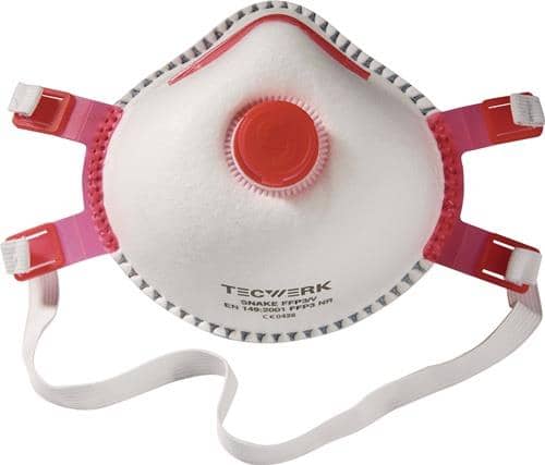 TECWERK Atemschutzmaske Snake FFP3/V NR m.Ausatemventil TECWERK