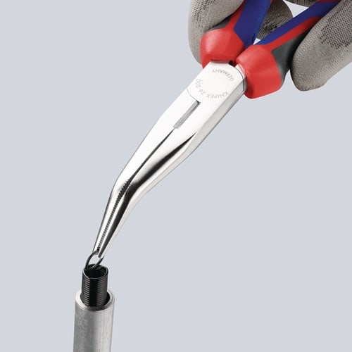 KNIPEX Flachrundzange L.200mm verchr.40Grad gew.Comfort-Griff KNIPEX