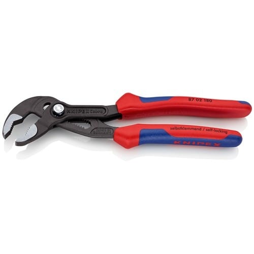 KNIPEX Wasserpumpenzange Cobra® L.180mm Spann-W.36mm pol.Mehrkomp.-Hülle KNIPEX