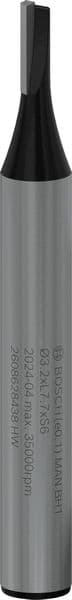 BOSCH Nutfräser Standard for Wood, 6 mm, D1 3,2 mm, L 7,7 mm, G 51 mm