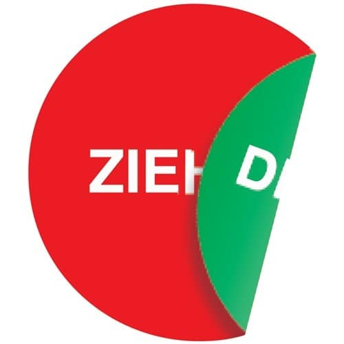 Türaufkleber D.100 mmLxB Ziehen/Drücken Folie selbstkl.