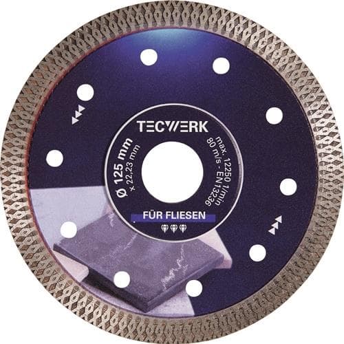 Diamanttrennscheibe FLIESEN PRO X Segmenthöhe 10 mm Segmentstärke 1,4 mm TECWERK