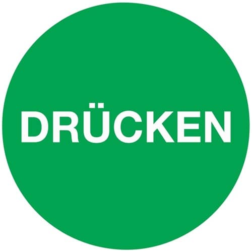 Türaufkleber D.50 mmLxB Drücken Folie selbstkl.