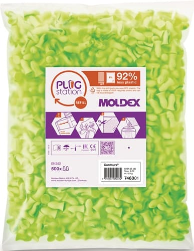MOLDEX Gehörschutzstöpsel Contours® 746001 EN 352-2 SNR 35 dB 500 PA/Nachfüllpackung