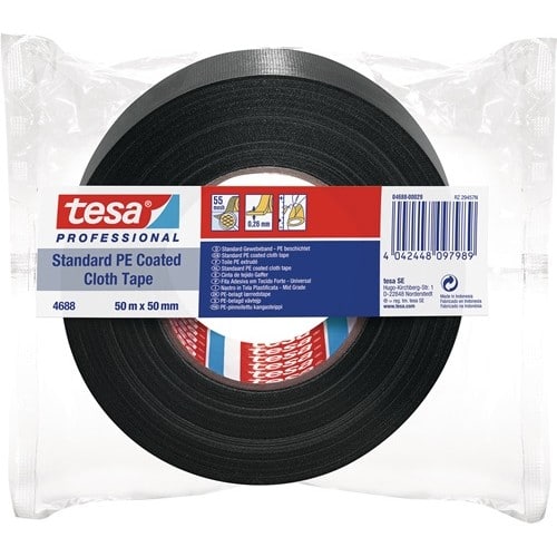 TESA Gewebeband tesaband® Stand.4688 schwarz L.50m B.50mm Rl.TESA