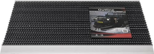 Fußmatte schwarz/schwarz PP/Alu L600xB900xS22mm