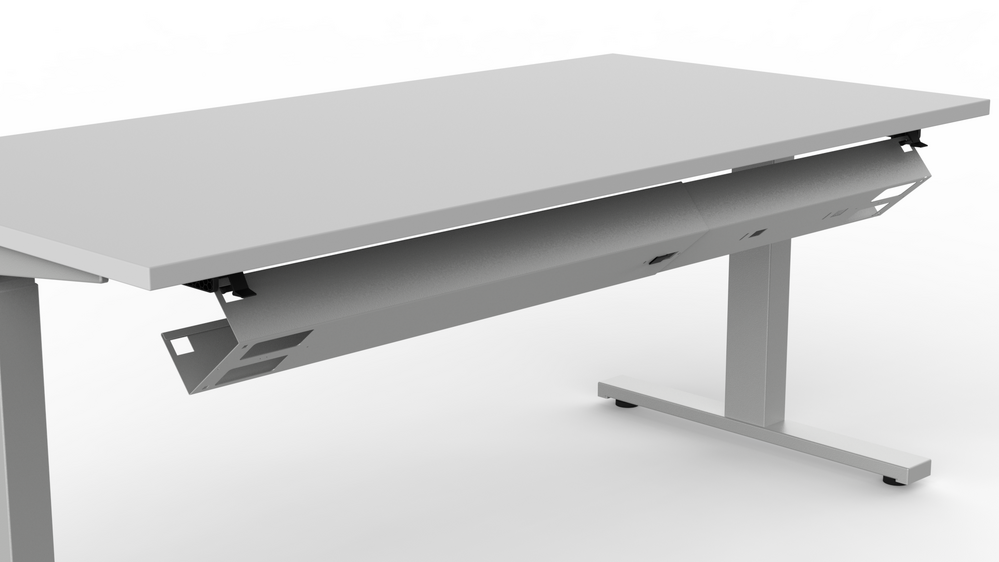 Veyhl Kabelwanne teleskopierbar 950-1550mm, RAL 7016 anthrazitgrau (struktur)