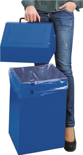 STUMPF Wertstoffsammler 45l H680xB330xT310mm enzianblau stationär