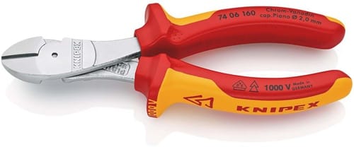 KNIPEX Kraftseitenschneider L.160mm VDE Form 0 Mehrkomp.-Hüllen KNIPEX