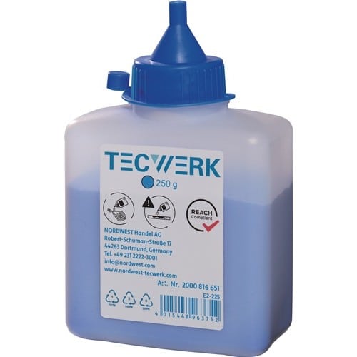 TECWERK Schlagschnurkreide 250g blau Ku.-Flasche TECWERK