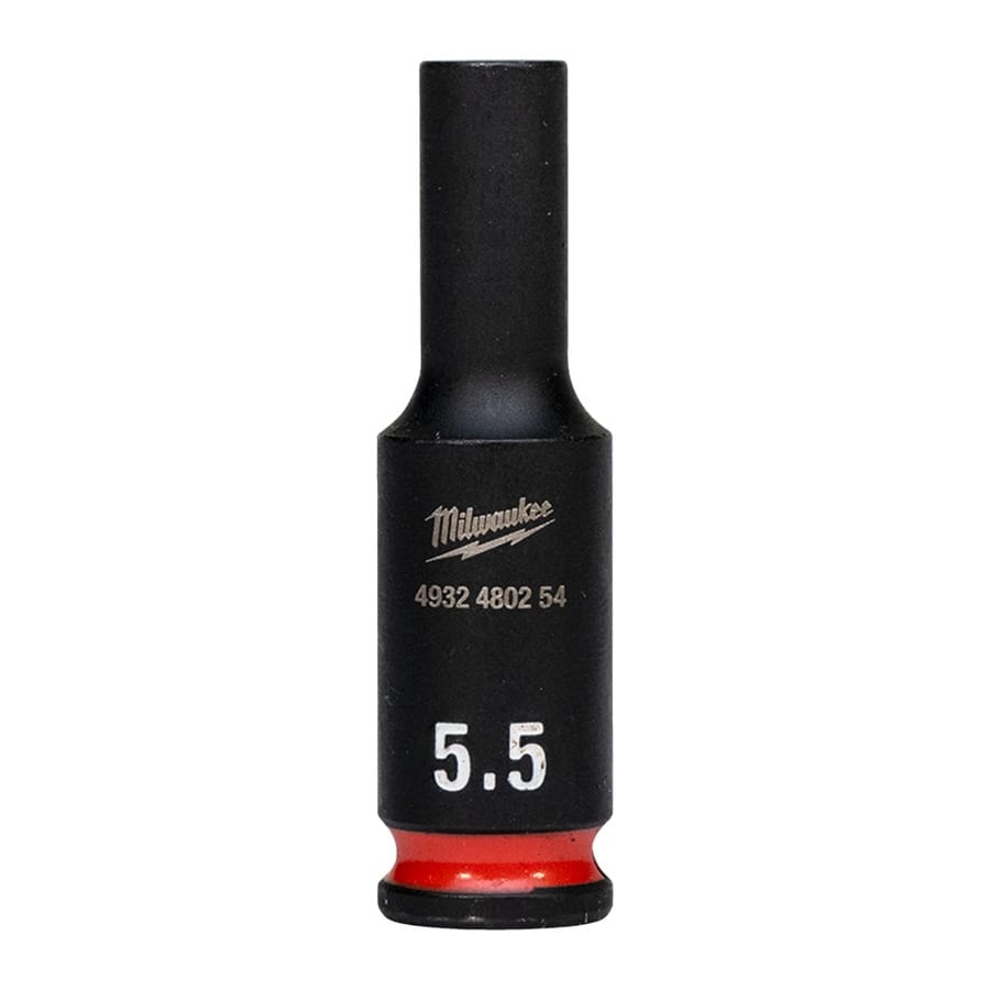 MILWAUKEE 5,5 x 50 mm SHOCKWAVE Schlagnuss 1/4" lang