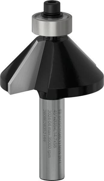 BOSCH Fasefräser, 8 mm, B 11 mm, L 15 mm, G 56 mm, 45°