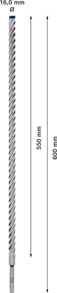 BOSCH EXPERT SDS plus-7X Hammerbohrer, 16 x 550 x 600 mm. Für Bohrhämmer