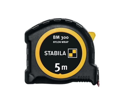 STABILA Taschenrollbandmaß BM 300 L.5m B.27mm mm/mm EG II PC-ABS/TPE EASY-CLIP STABILA