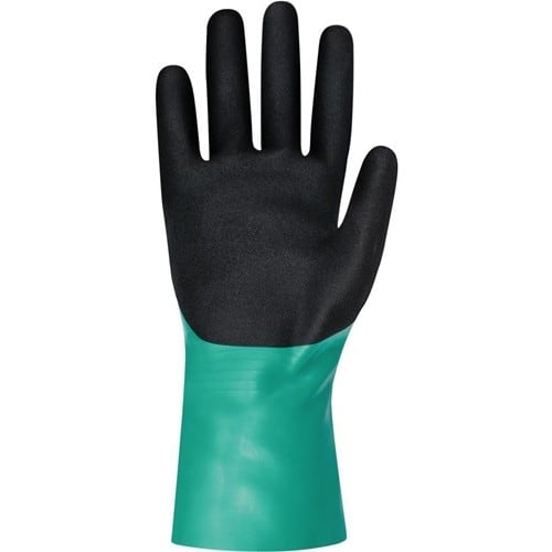 STRONGHAND Chemiehandschuhe CLARINGTON Gr.10 grün/schwarz EN 407/EN 388/EN 374
