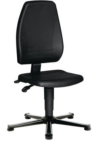 TECWERK Arbeitsdrehstuhl Bodengleiter Integralschaum schwarz 440-620mm TECWERK