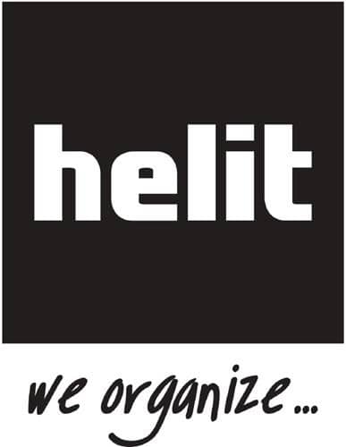 HELIT Papierkorb 30l H405xØ350mm m.Griffrand Ku.lichtgrau