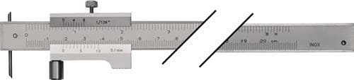 TECWERK Streichmaß 200mm m.Laufrolle TECWERK
