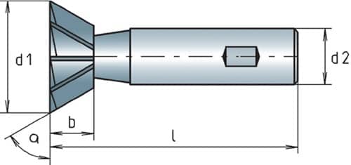 MAYKESTAG Winkelfräser DIN 1833C TypN D.32mm 45Grad HSS-Co Z.12 MAYKESTAG