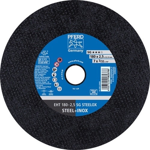 PFERD TOOLS Trennscheibe SG STEELOX D180x2,5mm ger.INOX Bohr.22,23mm PFERD