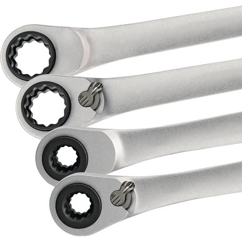 TECWERK Multifunktionsknarrenringschlüssel 4in1 10/13/17/19mm 12-KT.L.220mm Z.72 TECWERK