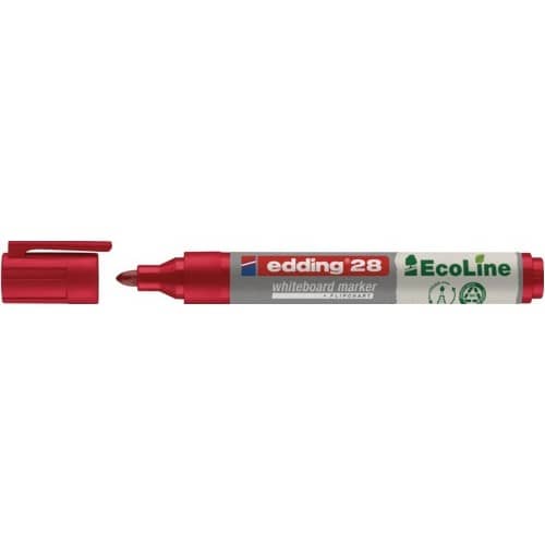 EDDING Whiteboardmarker 28 EcoLine rot Strich-B.1,5-3mm Rundspitze EDDING