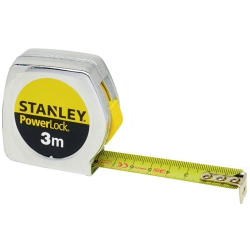 STANLEY Taschenrollbandmaß PowerLock® L.3m B.12,7mm mm/cm EG II Ku.Clip SB