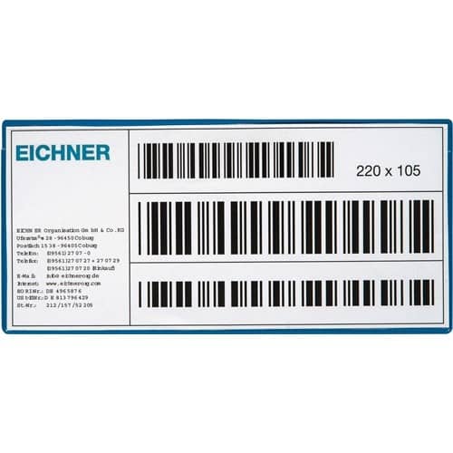 EICHNER Etikettentasche B220xH105mm magn.10St./Pack EICHNER