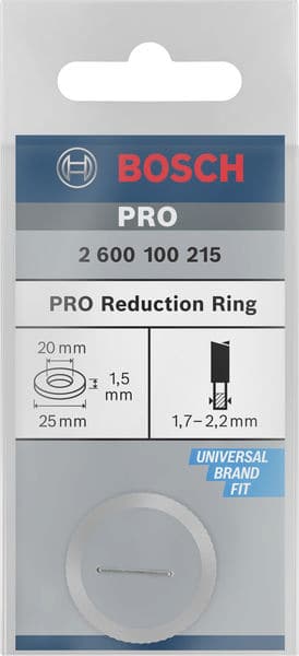 BOSCH Reduzierring für Kreissägeblätter, 25 x 20 x 1,5 mm