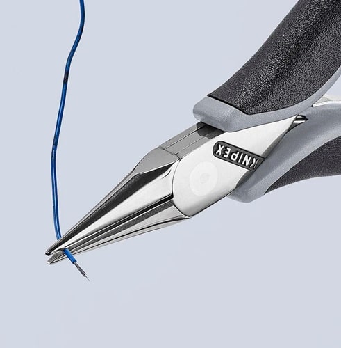 KNIPEX Elektronik-Greifzange Gesamt-L.115mm ESD flachrunde Backen spiegelpol.Form 2