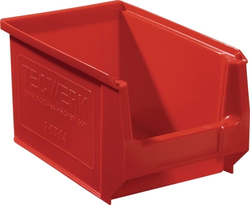 Sichtlagerkasten L230/200xB150xH130mm PE rot TECWERK