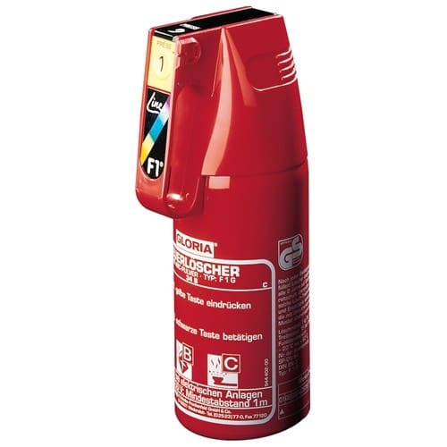 GLORIA KFZ-Pulverfeuerlöscher 1kg m.Dauerdruck Brandkl.8 A 34 B C o.Manom.+Halt.GLORIA