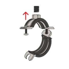 FISCHER Rohrschelle FRS-L 138-145 M8/M10 Univ.