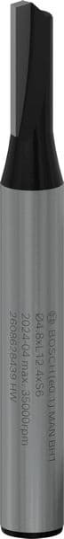 BOSCH Nutfräser Standard for Wood, 6 mm, D1 4,8 mm, L 12,4 mm, G 51 mm