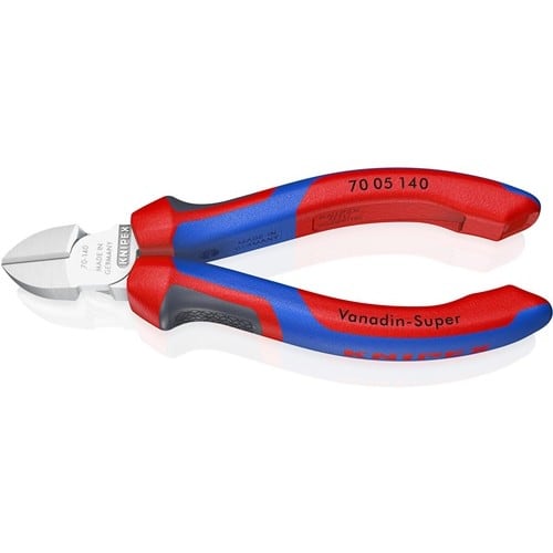 KNIPEX Seitenschneider L.140mm Kopf verchr.m.Mehrkomp.-Hüllen KNIPEX