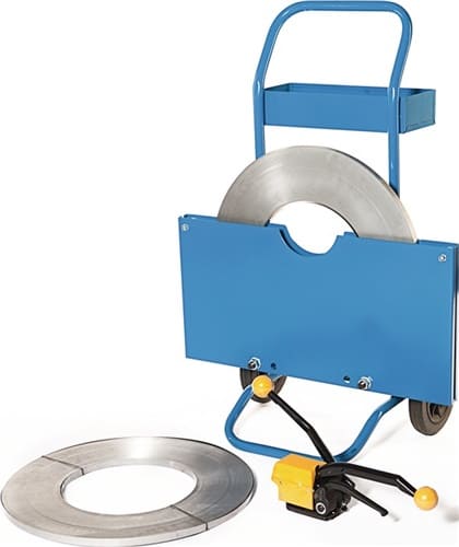 WERTH Umreifungsset f.Stahlband Band-B.13mm mit fahrbarem Abroller