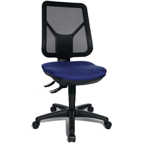 TOPSTAR Bürodrehstuhl m.Lendenwirbelstütze blau 430-510mm o.Armlehnen Trgf.110kg