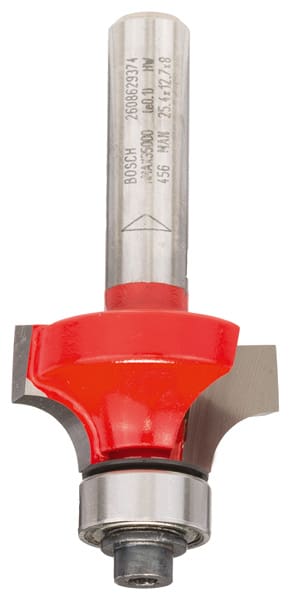 BOSCH Abrundfräser Expert for Wood, 8 mm, D 25,4 mm, R1 6,35 mm, L 12,7 mm, G 55 mm