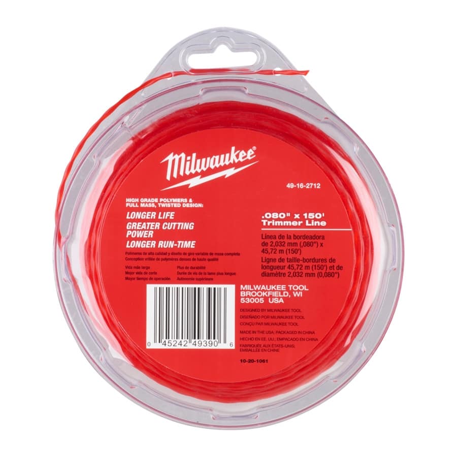 MILWAUKEE Fadenspule (inklusive Schneidfaden 49162712) Schneidfaden 45 m, Fadenstärke 2,0 mm